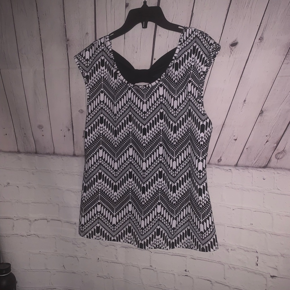 Monochrome Chevron Women's Blouse